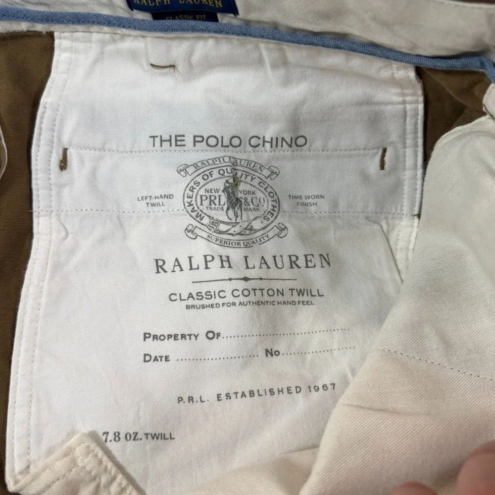 Polo Ralph Lauren Chino Pants Mens 50x34 Tan Classic Fit Stretch Cotton Twill